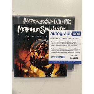 Motionless In White SIGNED Scoring The End Of The World CD COA AUTOGRAPHED #15